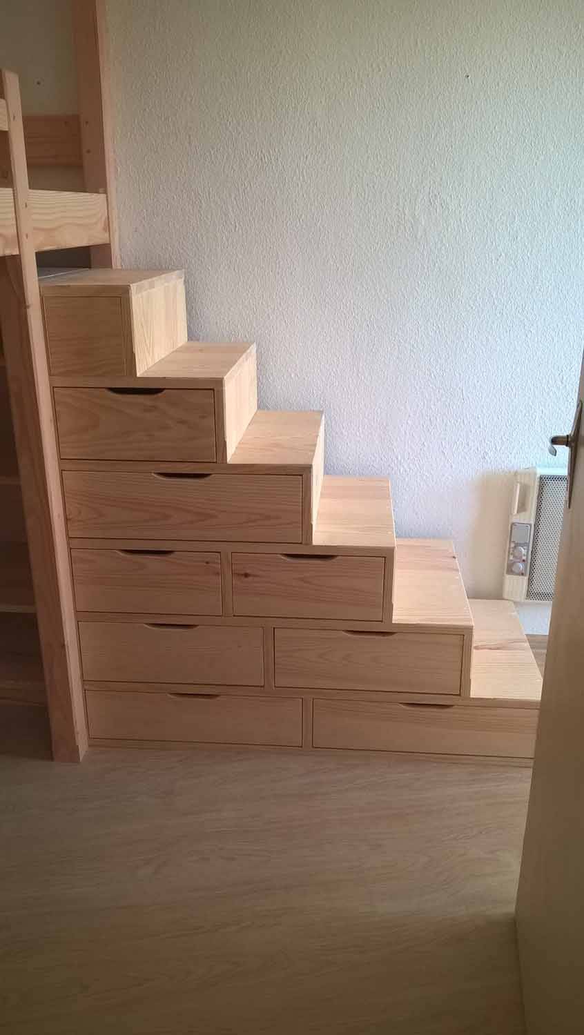 escalier en bois