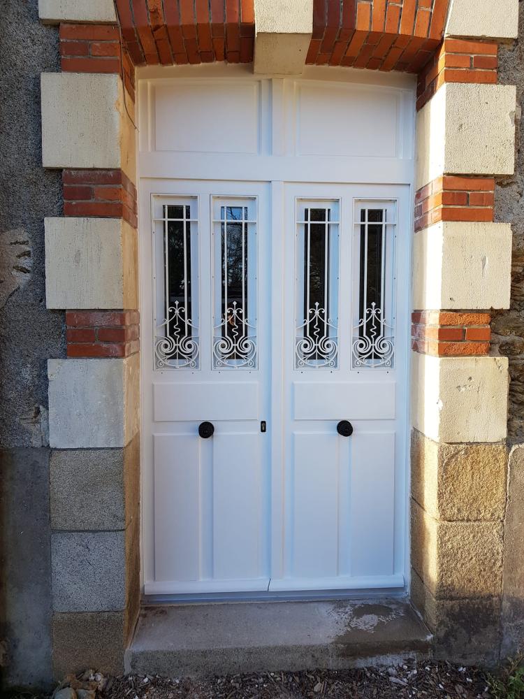 porte double après